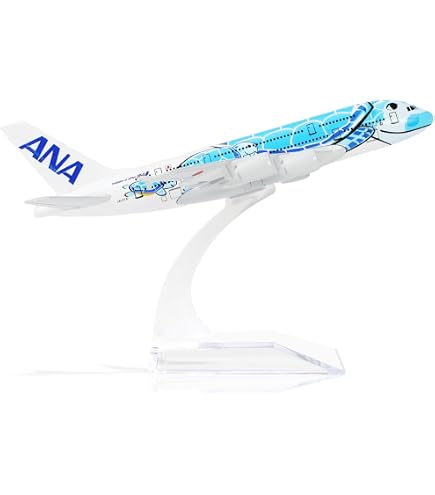 Amazon.com: QIYUMOKE 1/400 A380 Model Plane Blue Turtle Diecast